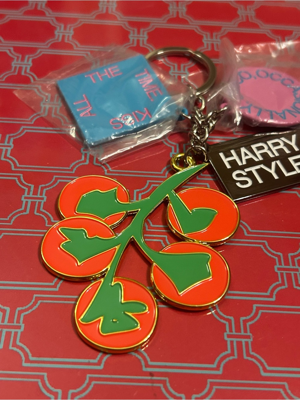 Harry Styles Fan Keychain – Cherry Charm & Accessories